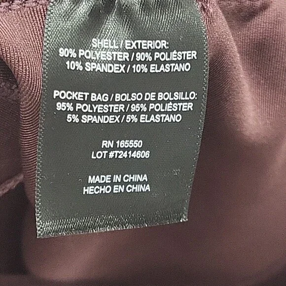 32 Degrees Heat Womens Drawstring Pull On Cargo Pockets Pants Large Size Wine - Picture 7 of 8